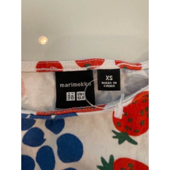 Marimeko For Uniqlo Cropped Cotton TShirt Crew Neck Size XS - Picture 3 of 4